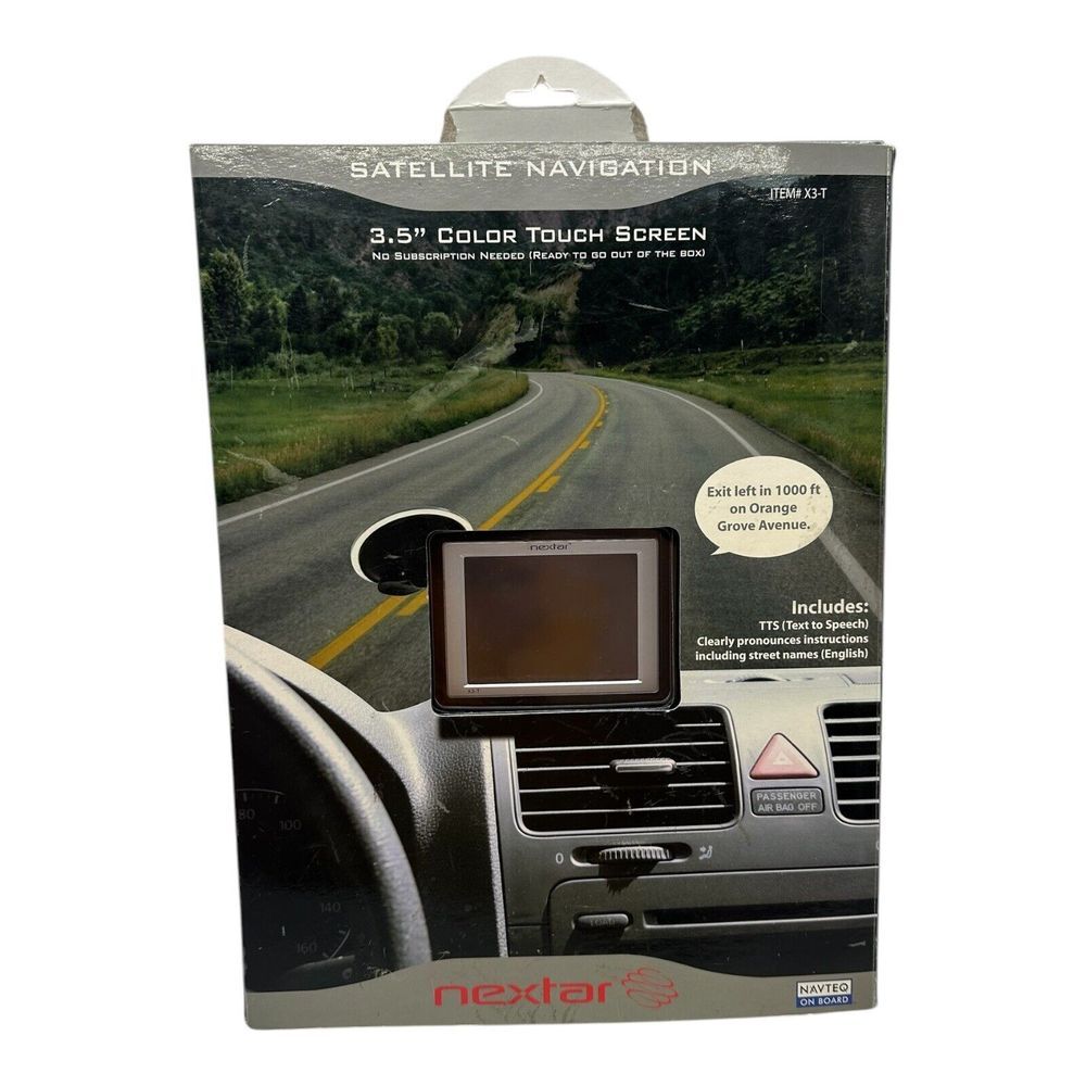 Nextar X3-T GPS Mountable Satellite Navigation System Bundle - New In Box